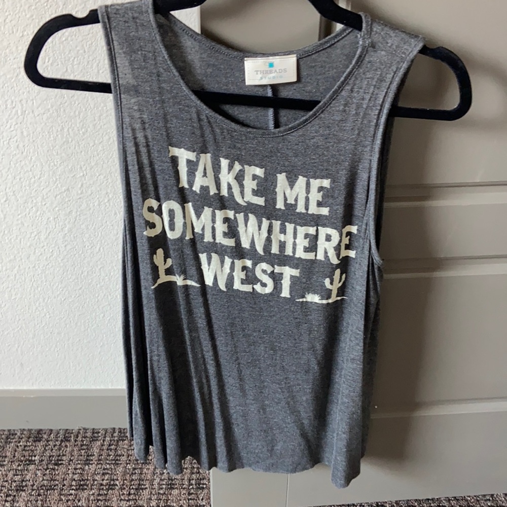 Take me somewhere west tank top